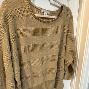 Liz Claiborne Tan Sweater with 3/4 Sleeves-Size XL
